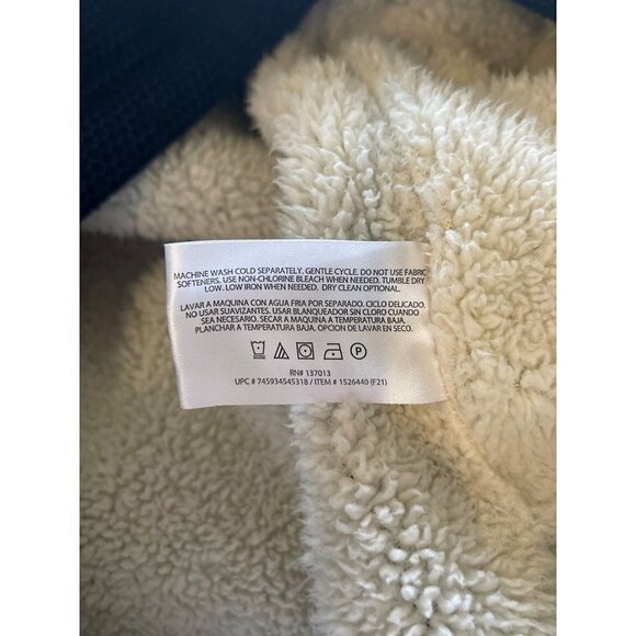 Orvis Men's 1/4 Zip Fleece Lined Warm Blue Pullover SZ L Pockets - Picture 12 of 12